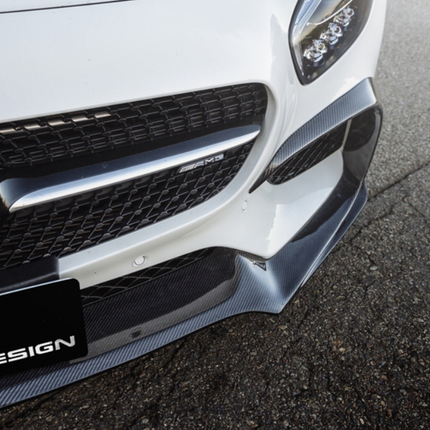 Future Design RT Style Carbon Fiber Front Lip Splitter for Mercedes-AMG GT / GT S / GT C C190, image 13