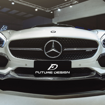 Future Design RT Style Carbon Fiber Front Lip Splitter for Mercedes-AMG GT / GT S / GT C C190, image 5