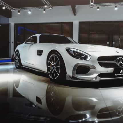 Future Design RT Style Carbon Fiber Front Lip Splitter for Mercedes-AMG GT / GT S / GT C C190, image 6