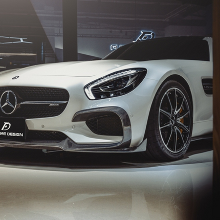 Future Design RT Style Carbon Fiber Front Lip Splitter for Mercedes-AMG GT / GT S / GT C C190, image 7
