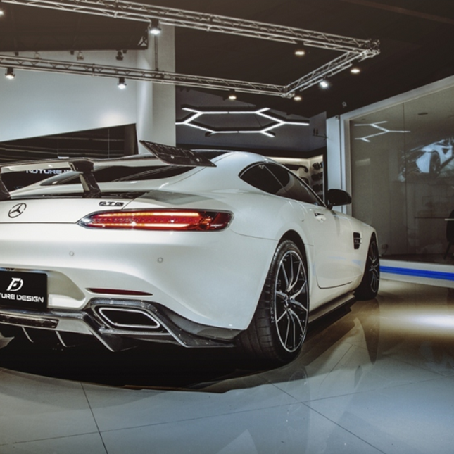 Future Design RT Style Carbon Fiber Rear Diffuser for Mercedes-AMG GT / GT S / GT C C190, image 5