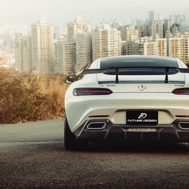 Future Design RT Style Carbon Fiber Rear Diffuser for Mercedes-AMG GT / GT S / GT C C190, image 11