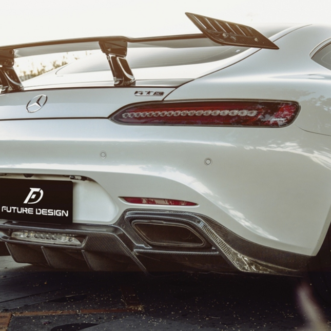 Future Design RT Style Carbon Fiber Rear Spoiler Wing for Mercedes-AMG GT / GT S / GT C C190, image 3