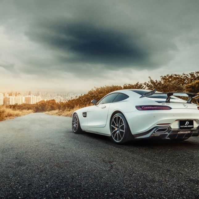 Future Design RT Style Carbon Fiber Side Skirts for Mercedes-AMG GT / GT S C190 2015-2017, image 4
