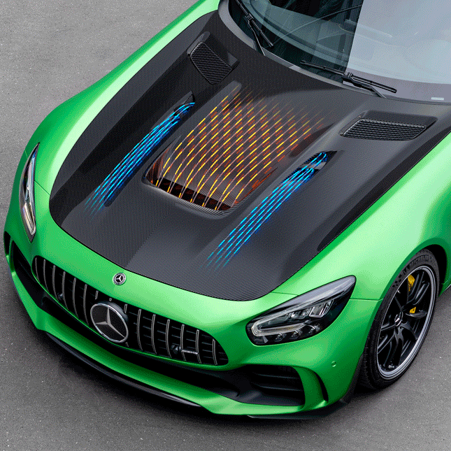 RENNtech Carbon Fiber High Performance Hood for Mercedes-AMG GT C190, image 3