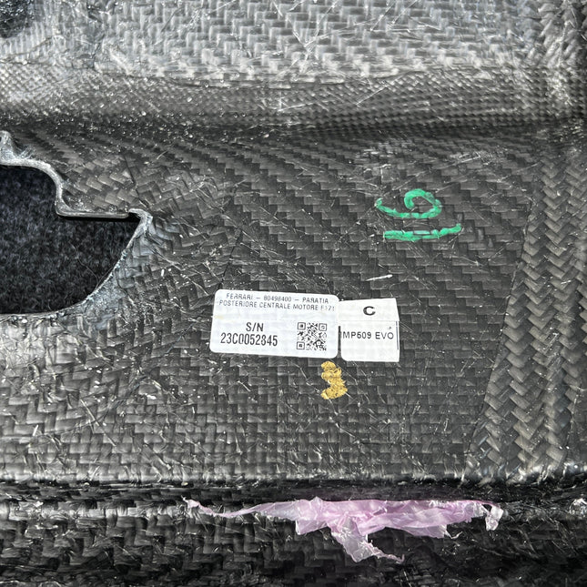 Ferrari 296 GTB Carbon Fiber Rear Engine Compartment Set of 4, OEM, Part Number: 804984, 804970, 889327, 777307