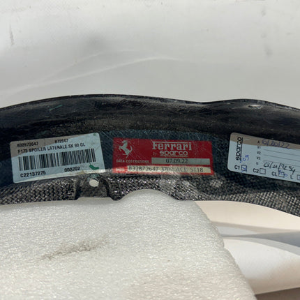 Ferrari SF90 Stradale Lateral Spoiler, Left Hand, Carbon Fiber, OEM, Part Number: 872647