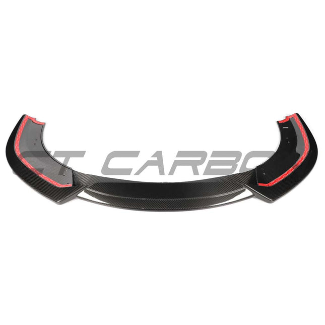 McLaren 750S carbon fibre splitter CT Design angle view