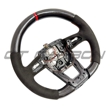 Lamborghini Urus Carbon Fibre Alcantara Flat Bottom Steering Wheel side view