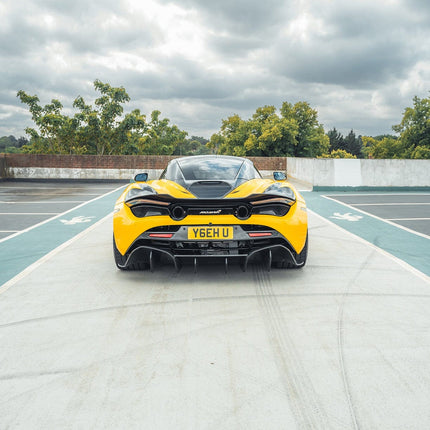 McLaren 720S 750S Carbon Fibre Diffuser CT Design fitted rear