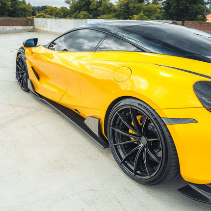 McLaren 720S Carbon Fibre Side Skirts CT Design angle 2