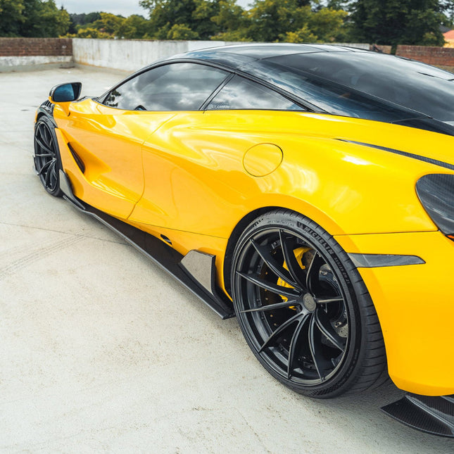 McLaren 720S Carbon Fibre Side Skirts CT Design angle 2