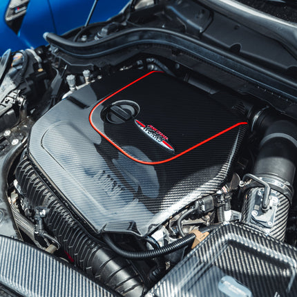 MINI Cooper S F56 Carbon Fibre Engine Cover fitted