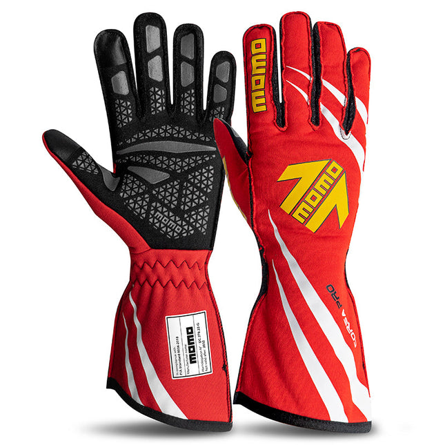 MOMO Corsa Pro Racing Gloves, Red/White