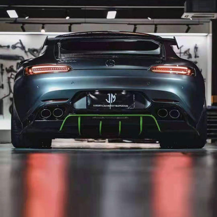 Paktechz Carbon Fiber Rear Diffuser Ver.1 for Mercedes-AMG GT / GT S C190 2015-2021, image 6