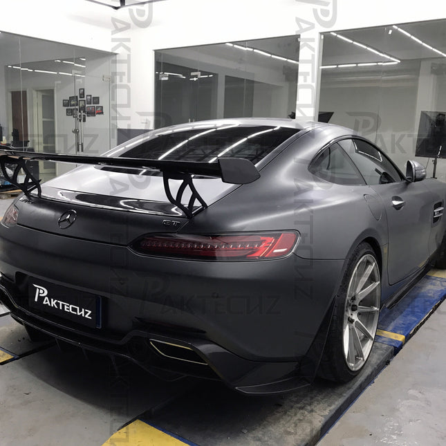 Paktechz Carbon Fiber Rear Spoiler Wing Ver.1 for Mercedes-AMG GT / GT S / GT C C190, image 16