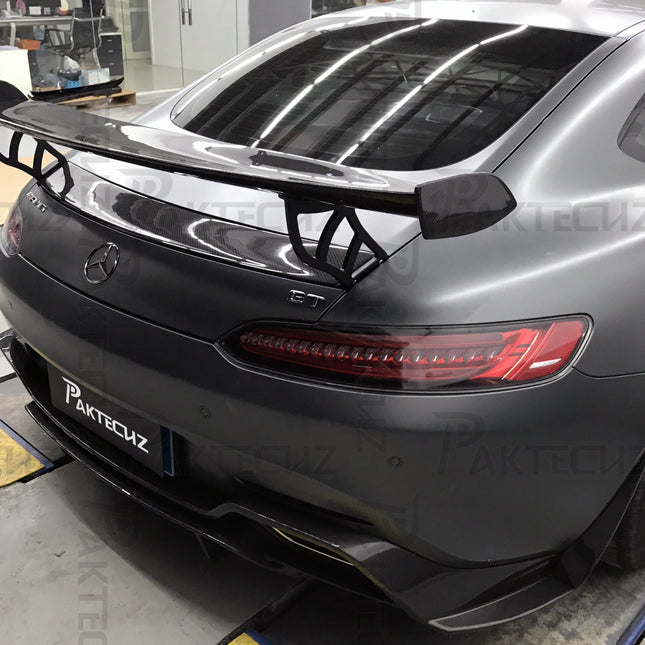 Paktechz Carbon Fiber Rear Spoiler Wing Ver.1 for Mercedes-AMG GT / GT S / GT C C190, image 1