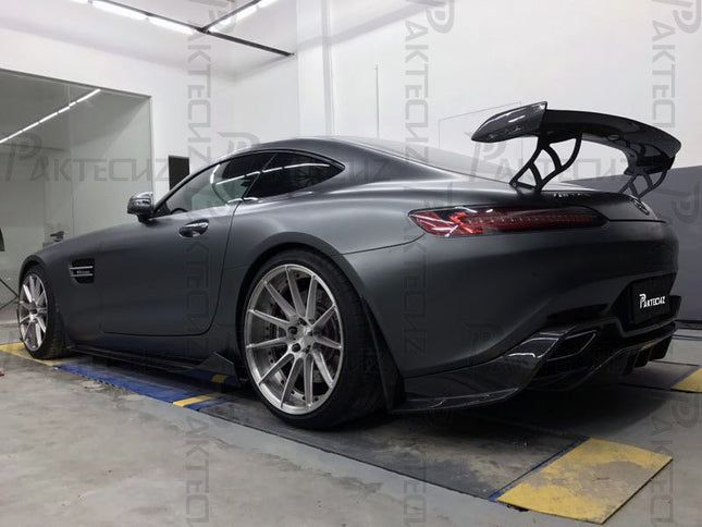 Paktechz Carbon Fiber Rear Spoiler Wing Ver.1 for Mercedes-AMG GT / GT S / GT C C190, image 17