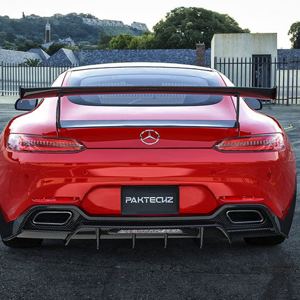 Paktechz Carbon Fiber Rear Spoiler Wing Ver.1 for Mercedes-AMG GT / GT S / GT C C190, image 9