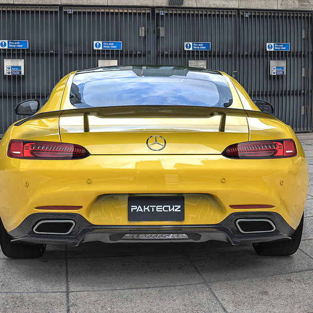 Paktechz Carbon Fiber Rear Spoiler Wing Ver.2 for Mercedes-AMG GT / GT S / GT C C190 2015-2021, image 7