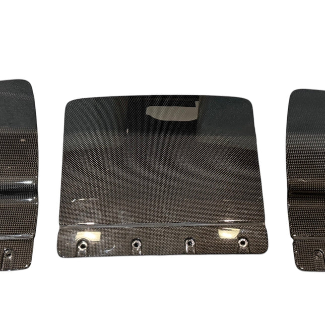 Ferrari F8 Tributo Rear Diffuser Carbon Flaps Set, OEM, Part Number: 786905, 786906, 899293