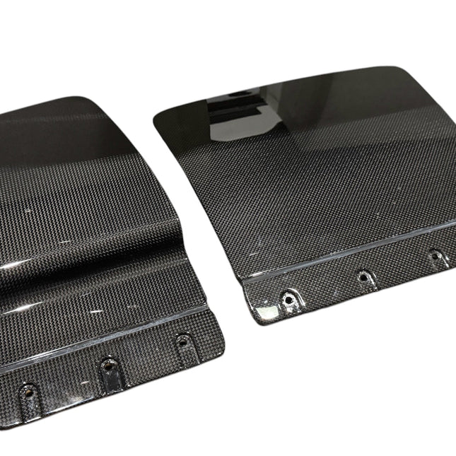 Ferrari F8 Tributo Rear Diffuser Carbon Flaps Set, OEM, Part Number: 786905, 786906, 899293