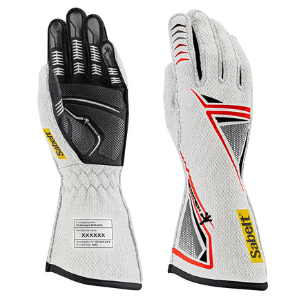 Sabelt Geckotech TG-11 Racing Gloves, White