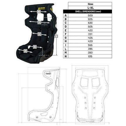 Sabelt Rally Raid Racing Seat, FIA 8855-2021, Carbon Fiber, view 7
