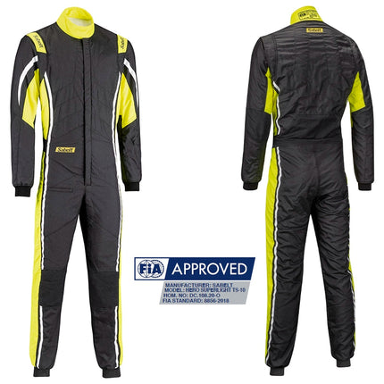 Sabelt Hero Superlight TS-10 Black Yellow Fluo FIA label