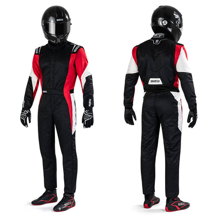 Sparco Competition R567 racing suit black red white detail