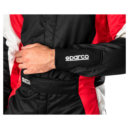 Sparco Competition Lady R567 women's racing suit black red white detail 3