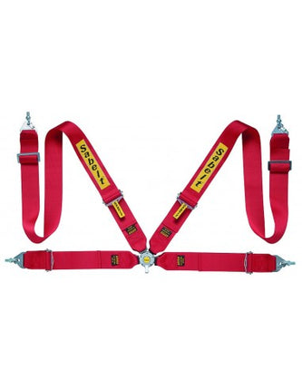 Sabelt Steel Series Saloon 4-Point Racing Harness, Red