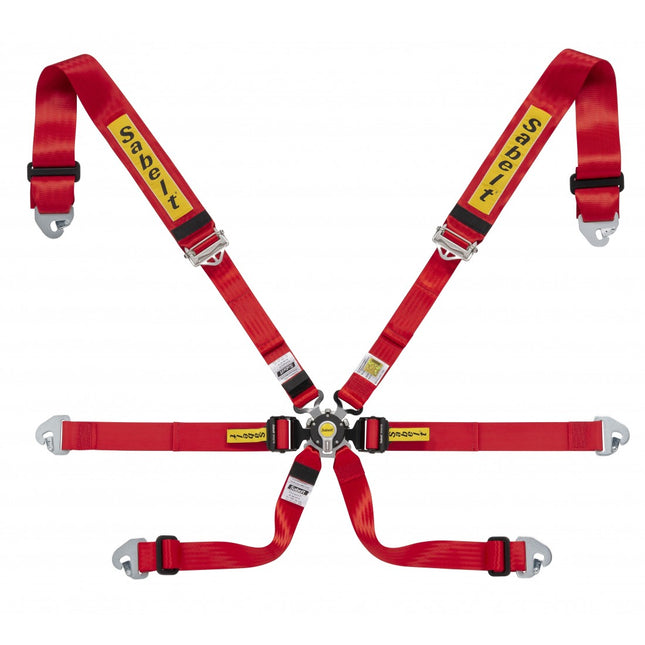 Sabelt Gold Endurance GT PRO FIA 8853-2016 Racing Harness, Red