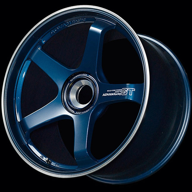 ADVAN YAQ1P44IDP Wheel V2654 GT for PORSCHE 21X12,5 ET44 CL-CL RACING TITANIUM BLUE & RING