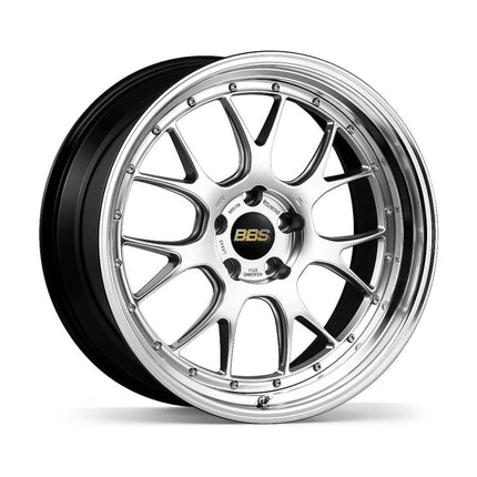 BBS LM330DS-BKBD Forged Aluminum 2-Piece Wheel LM-R LM330 20x11 ET20 5x114.3 CB66, Diamond Silver Disk and Black Bright 