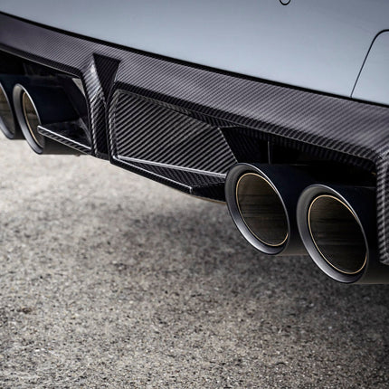 BMW G87 M2 CS Carbon Rear Diffuser installed