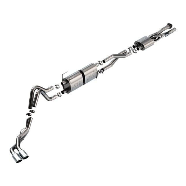 BORLA Cat-Back Exhaust S-Type Bright Chrome for Ford F-250/F-350 Super Duty 2020-2026 (141016)