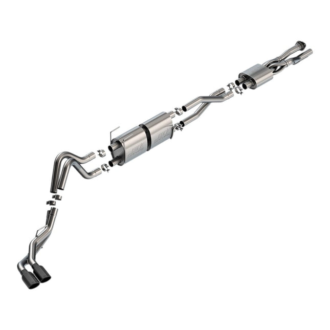 BORLA Cat-Back Exhaust S-Type Black Chrome for Ford F-250/F-350 Super Duty 2020-2026 (141016BC)