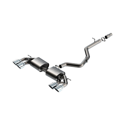 BORLA Cat-Back Exhaust S-Type Bright Chrome for VW Golf R Mk8 2022-2025 (141029)