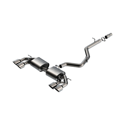 BORLA Cat-Back Exhaust S-Type Brushed Stainless for VW Golf R Mk8 2022-2025 (141029SB)