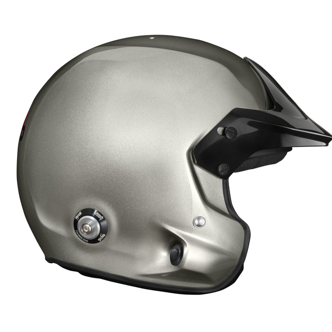 Stilo Venti4 Trophy Jet Open Face Racing Helmet Titanium (FIA 8859-2024, Snell SA2025, No HANS) (AA0114AF2X)