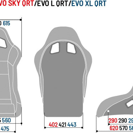 Sparco EVO QRT seat range