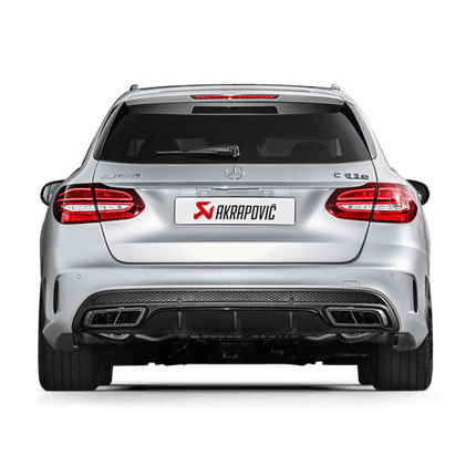 Akrapovic W205/S205 Mercedes-AMG C63 Evolution Exhaust System with Carbon Tips, Titanium (MTP-ME/T/2H/1), view 4