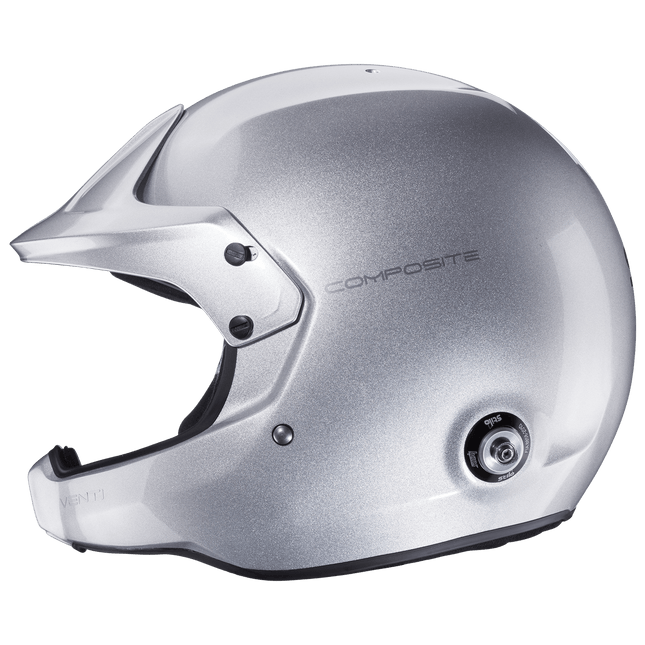 Stilo Venti WRC Composite Open Face Racing Helmet Silver (FIA 8859-2015, Snell SA2020) (AA0220BG2T)