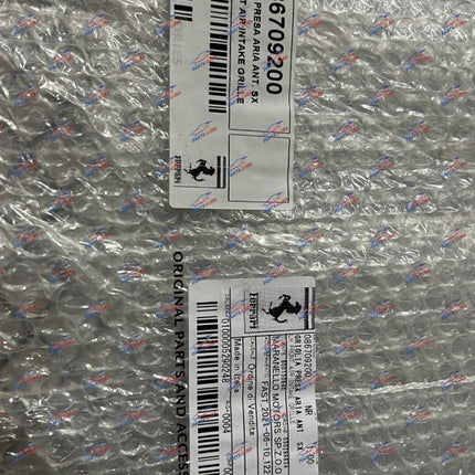 Ferrari 488 Front Bumper Grill Mesh, Left and Right, OEM, Part Number: 86709100, 86709200
