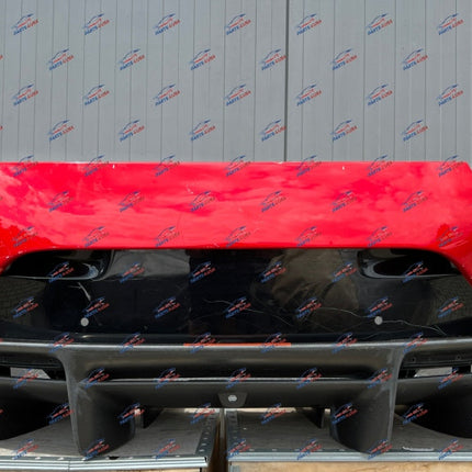 Ferrari 812 Competizione Rear Bumper with Diffuser, Carbon Fiber, Red, OEM, Part Number: 985851642