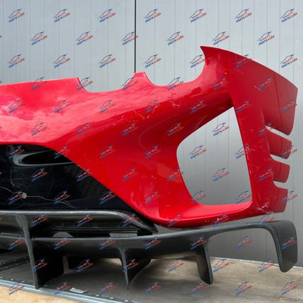 Ferrari 812 Competizione Rear Bumper with Diffuser, Carbon Fiber, Red, OEM, Part Number: 985851642