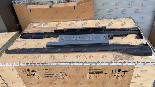 Ferrari 812 Competizione Side Skirt, Left + Right, Carbon Fiber, Glossy, OEM, Part Number: 985798405