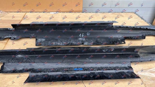 Ferrari 812 Competizione Side Skirt, Left + Right, Carbon Fiber, Glossy, OEM, Part Number: 985798405, view 2