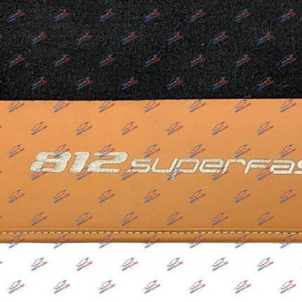 Ferrari 812 Superfast Floor Mat, Black with Camel, OEM Part